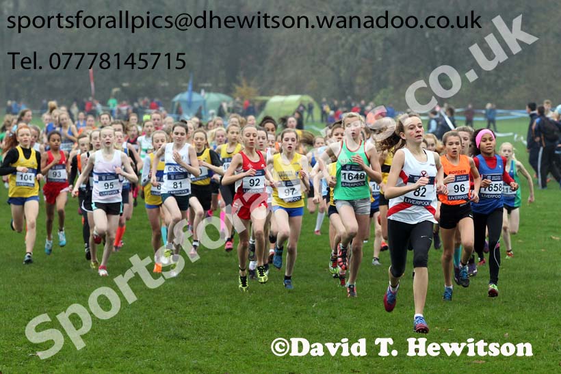 Girls under-13s European Cross Country Trials, Sefton Park, Liverpool. Photo: David T. Hewitson/Sports for All Pics